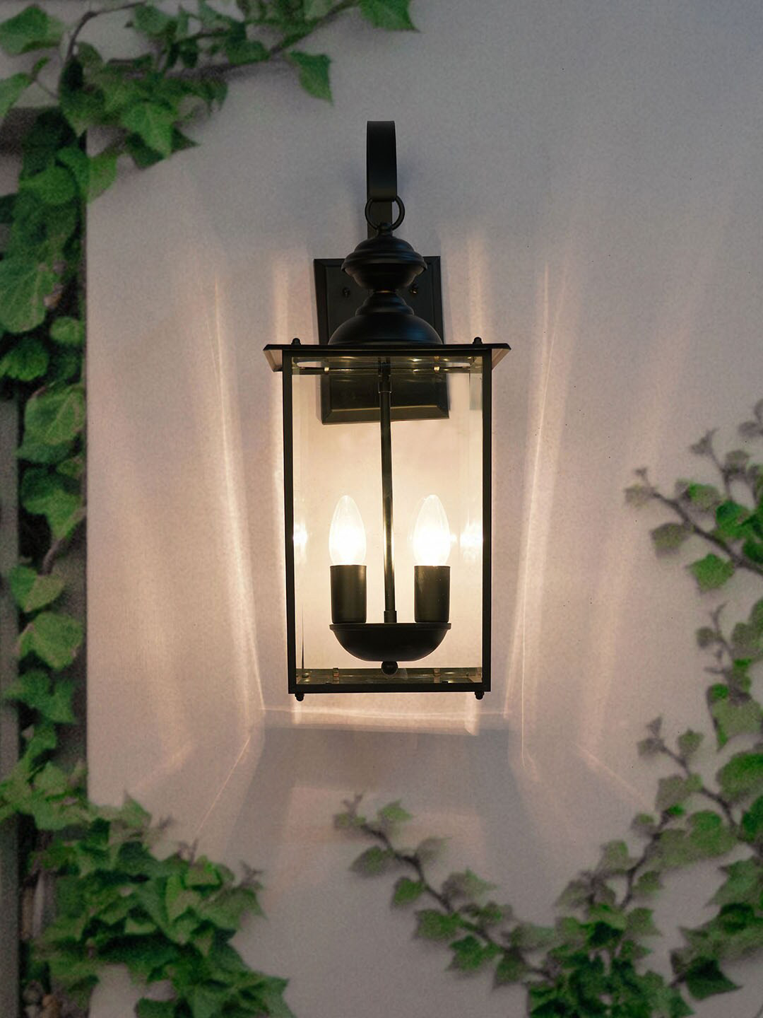 Fos Lighting Black Solid Outdoor Hanging Wall Lam