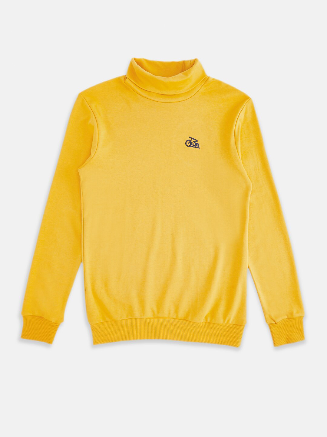 Pantaloons Junior Boys Gold-Toned Solid Sweatshirt