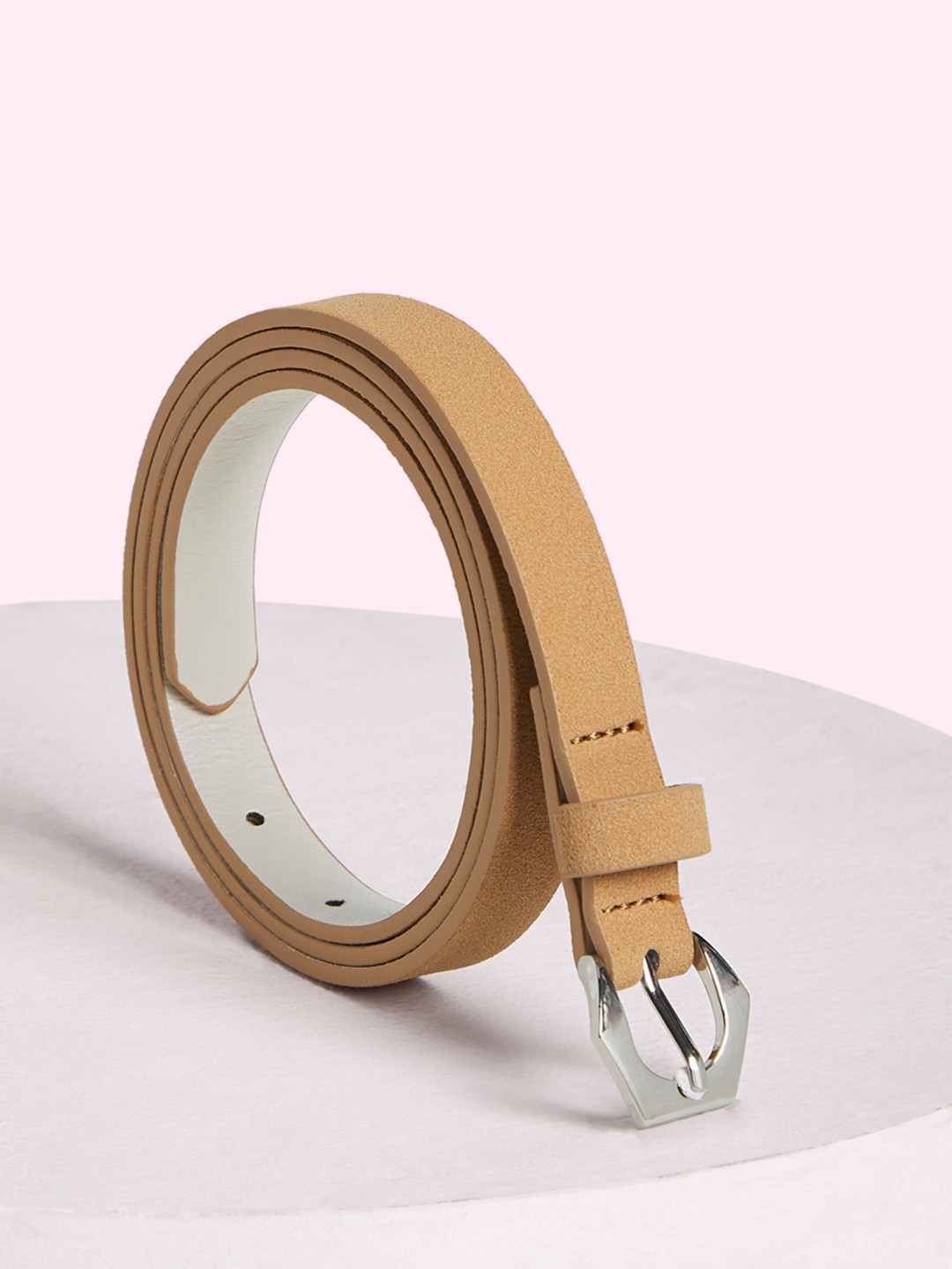 Forever Glam by Pantaloons Women Beige PU Belt