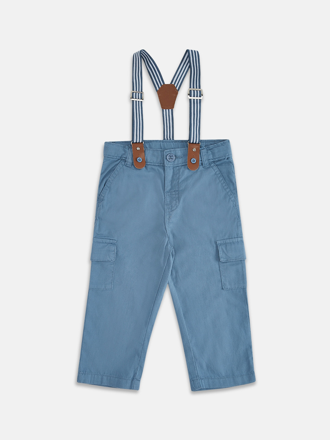 Pantaloons Baby Boys Grey Cargos Trousers