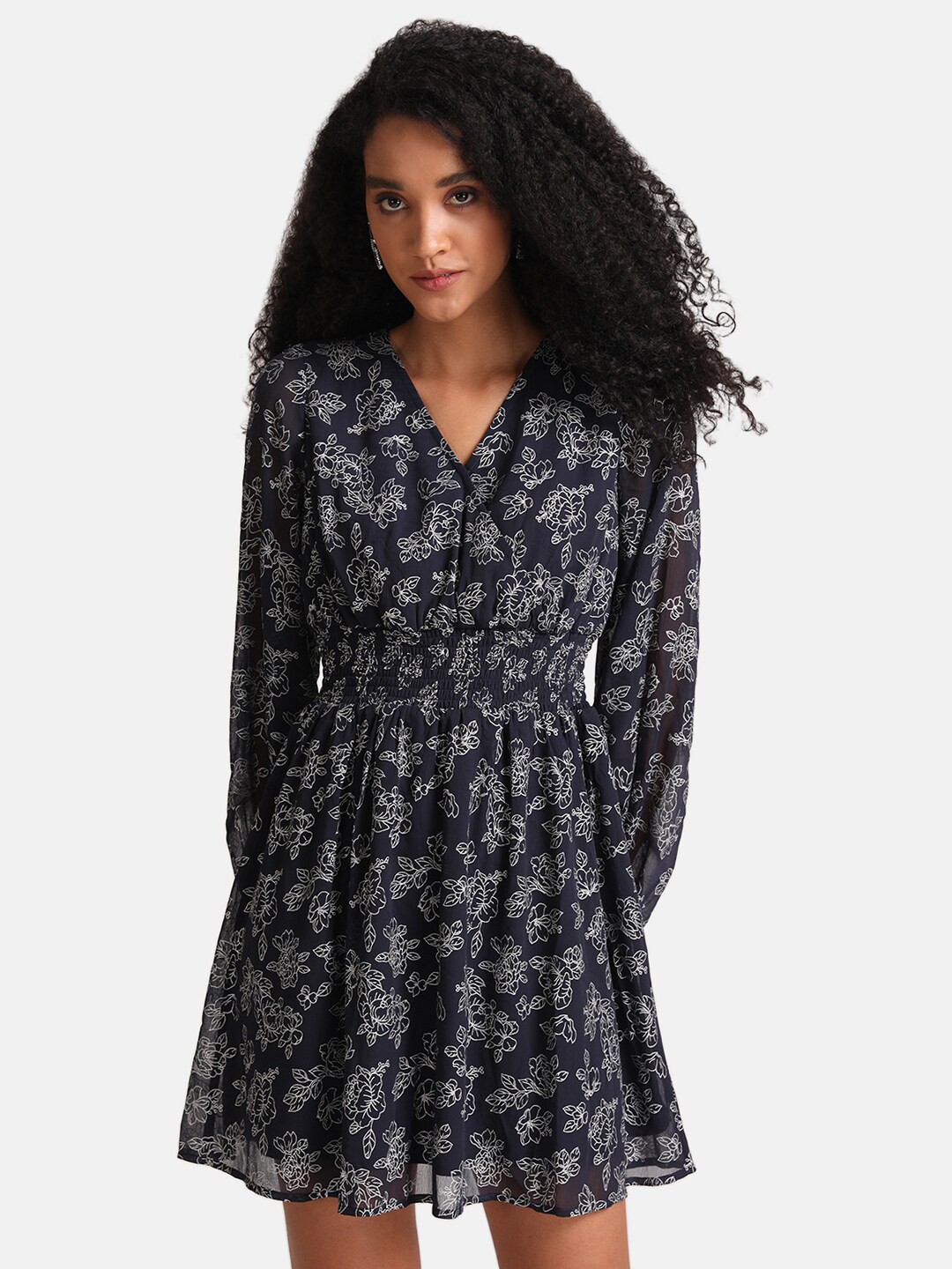 Kazo Blue Floral Dress
