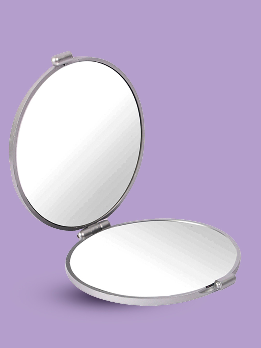 GUBB Compact Magnifying Dual Pocket Mirror - Silver-Toned