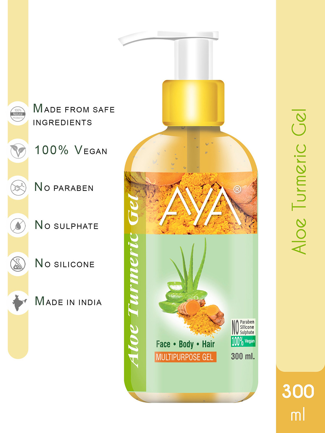 AYA Transparent Aloe Turmeric Gel 300 ml