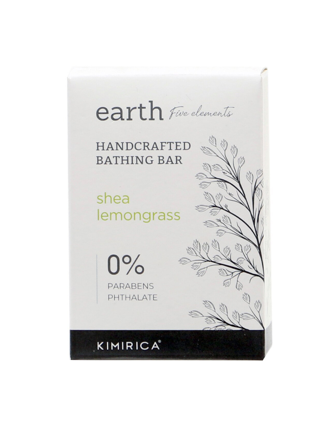 Kimirica White Earth Shea Lemongrass Bathing Soap Bar 100% Vegan & Paraben Free-100g