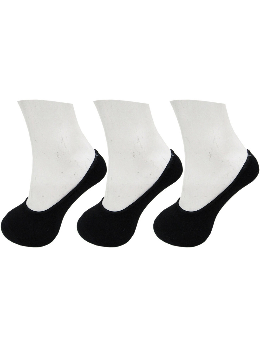 RC. ROYAL CLASS Men Pack Of 3 Black Solid Cotton Shoe Liners