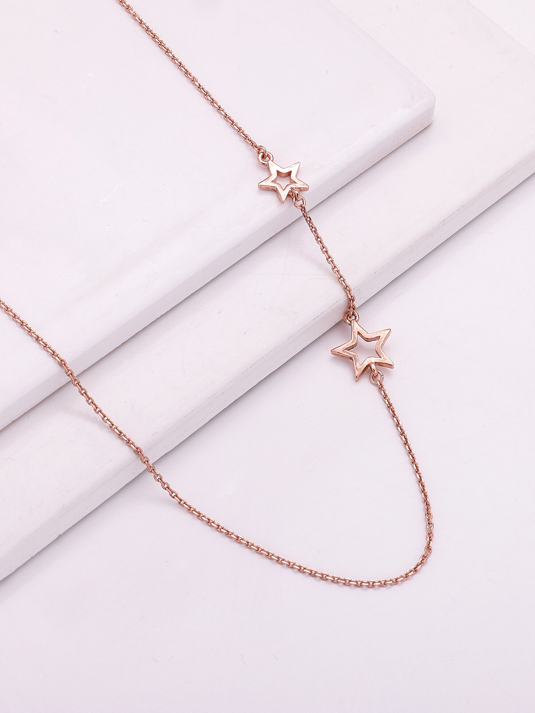 GIVA Rose Gold & White Sterling Silver Rose Gold-Plated Necklace