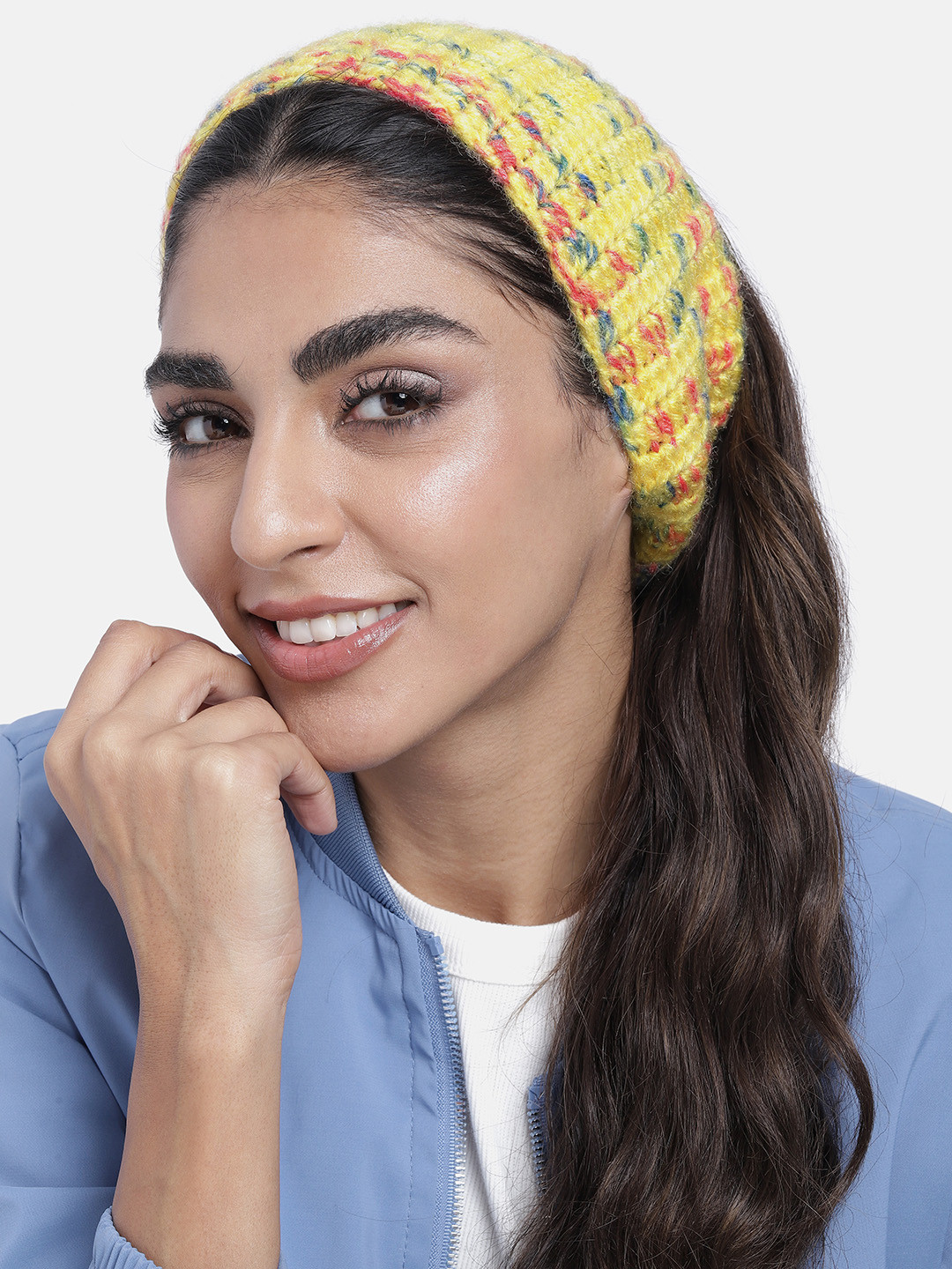 Magic Needles Men Yellow & Pink Crochet Knitted Headband