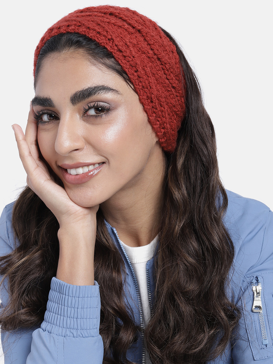 Magic Needles Men Rust Red Stitched Headband