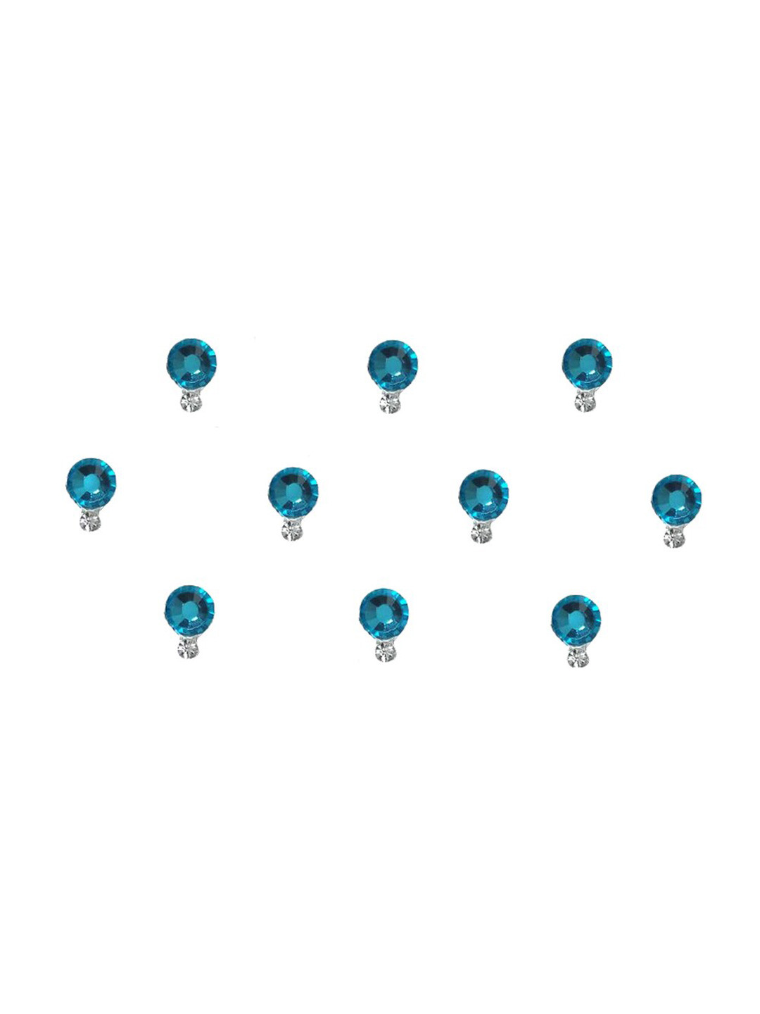 Comet Busters 10 Pcs Blue Stone Studded Bindi