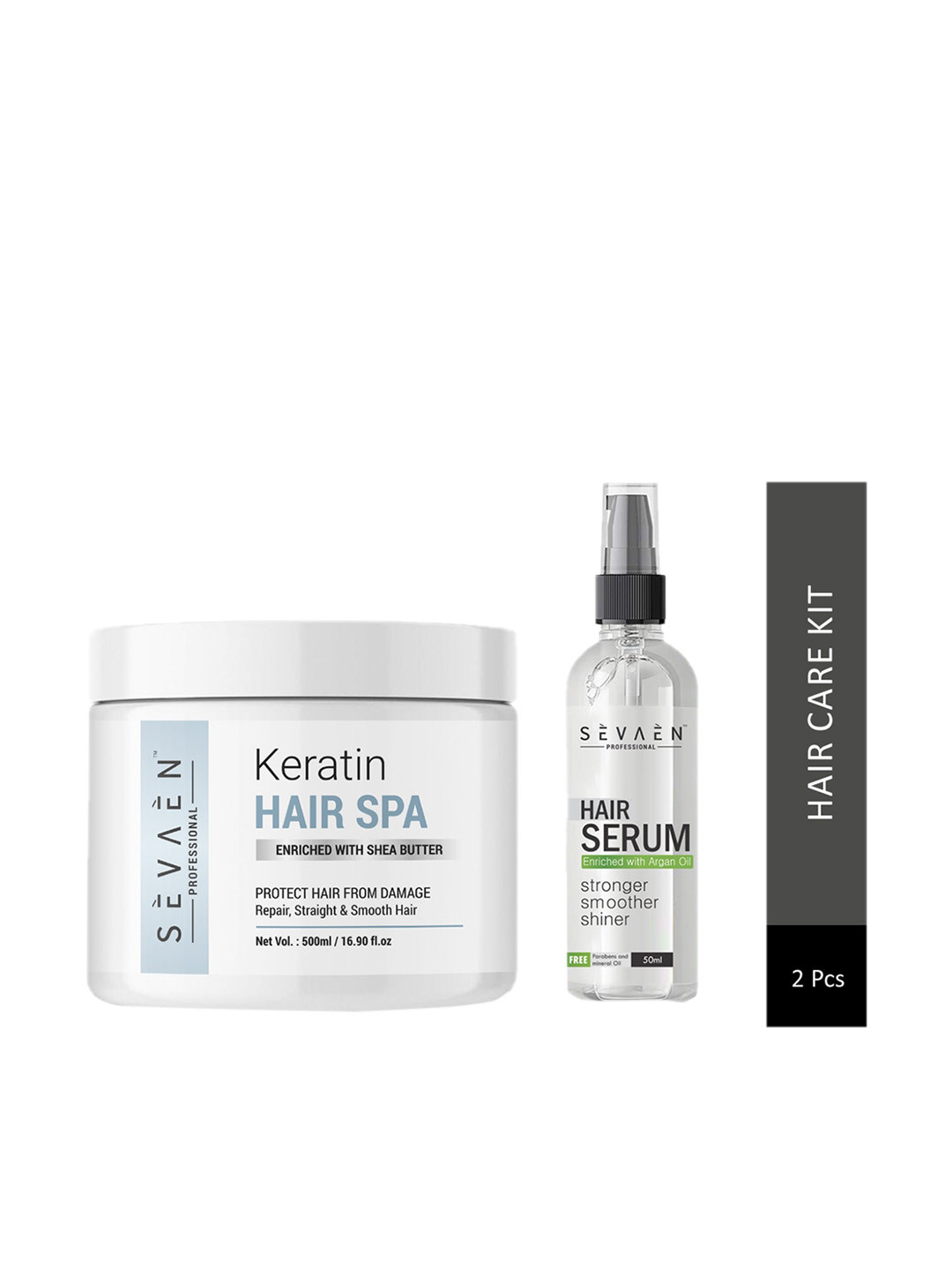 SEVAEN Set Of 2 Keratin Hair Spa Cream & Hair Serum 550ml