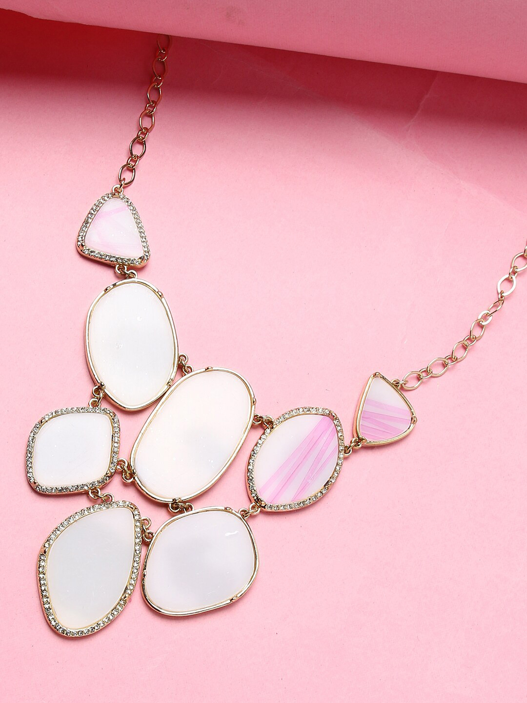 SOHI Women Gold-Toned & White Gold-Plated Necklace