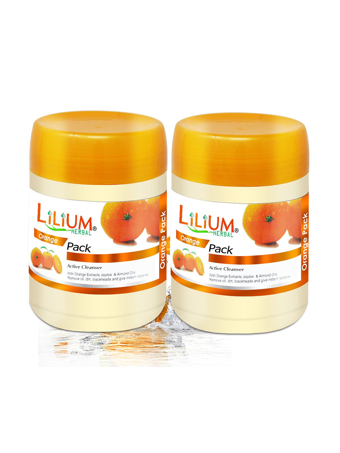 Lilium Pack of 2 Orange Face Packs With Fruit Extract