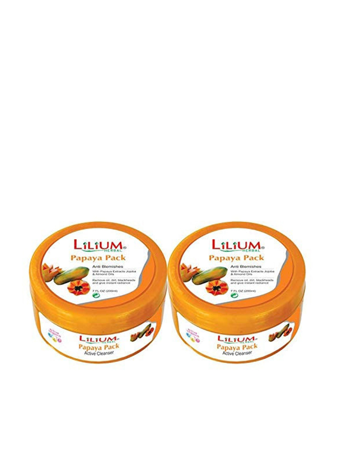 Lilium Women Pack Of 2 Yellow Papaya Glow Face Pack