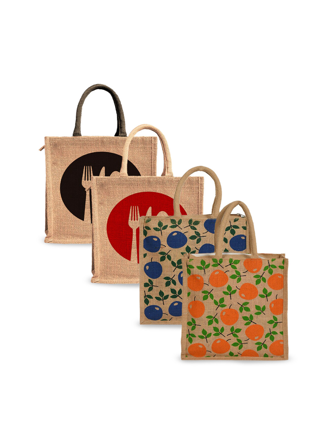 Kuber Industries Pack of 4 Floral Embellished Swagger Tote Bag