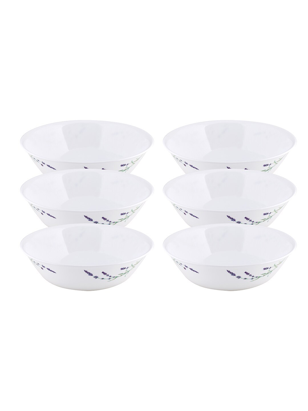Corelle White Set of 6 Dishwasher & Microwave safe Vitrelle Glass Bowls 532 ml each