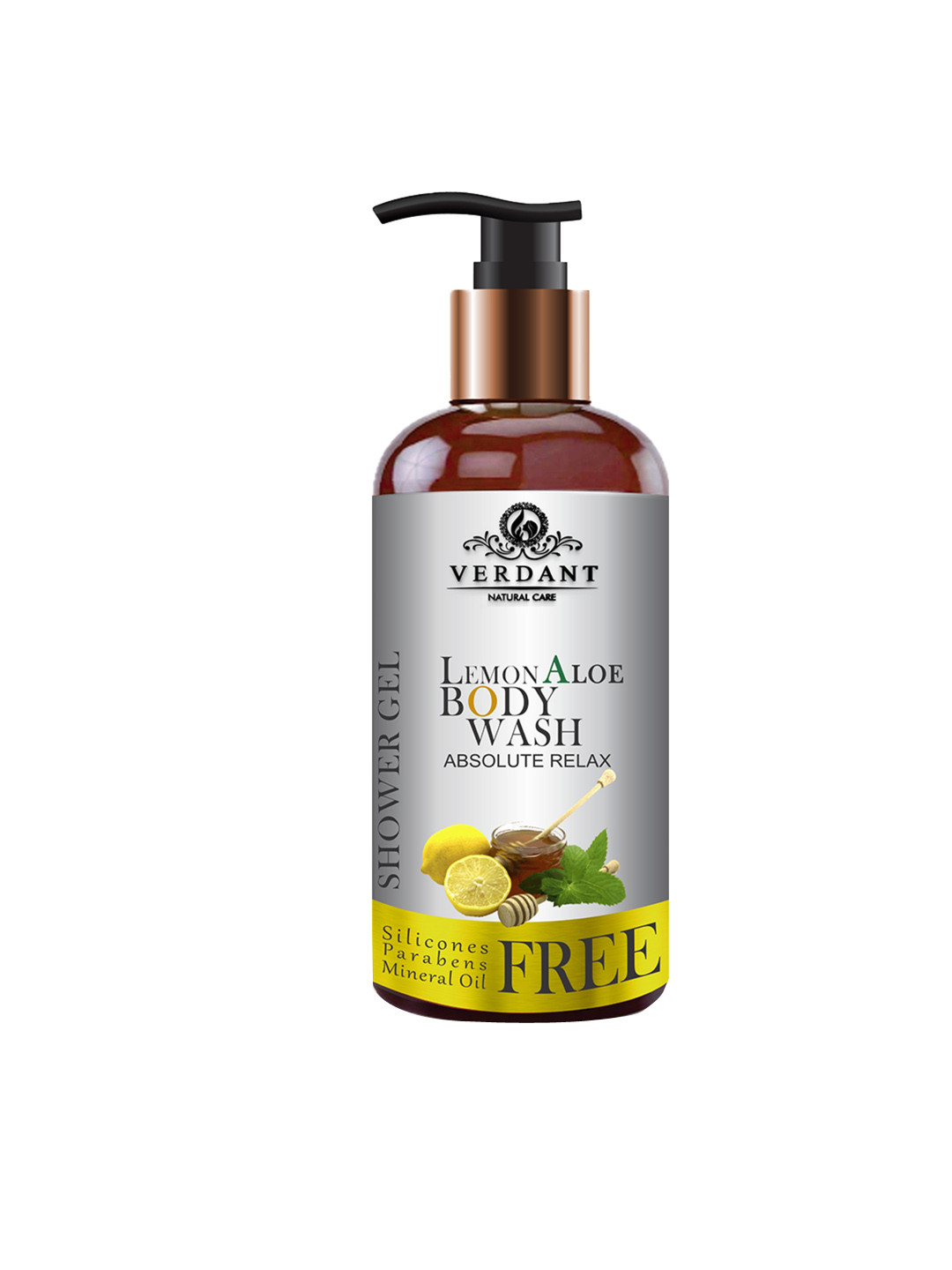 Verdant Natural Care Lemon Aloe Body Wash Absolute Relax, Shawer Gel - 300 ml
