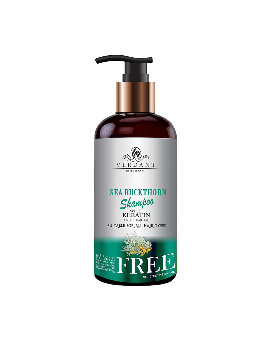 Verdant Natural Care Sea Buckthorn Shampoo with Keratin - 300 ml