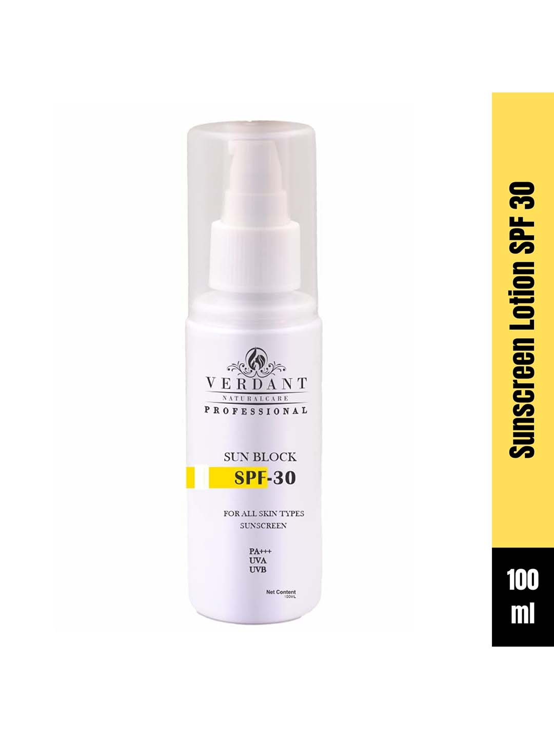 Verdant Natural Care Sunblock SPF 30 PA+++ Sunscreen for All Skin Types - 100 ml