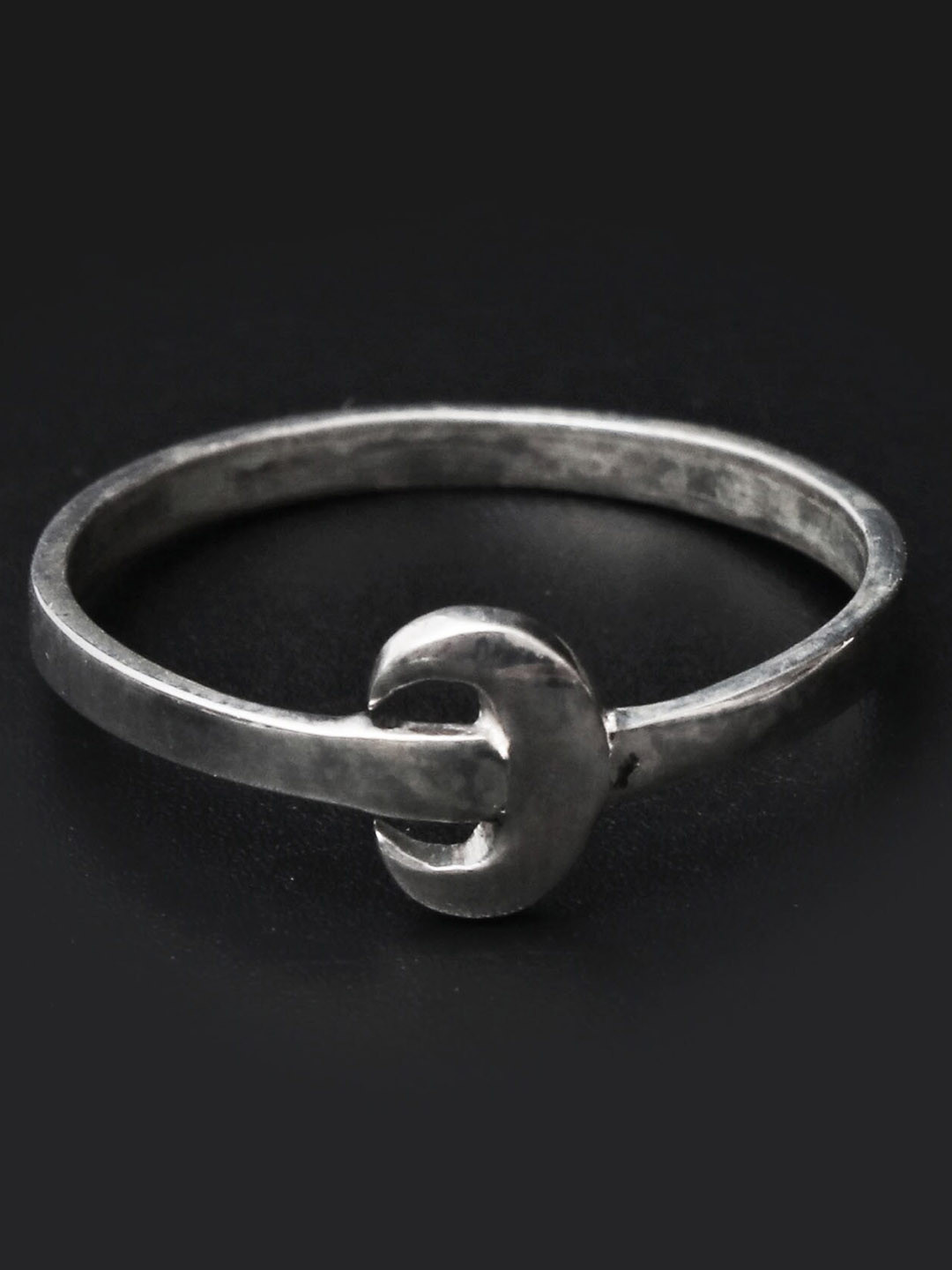 HIFLYER JEWELS Rhodium-Plated Textured Ring