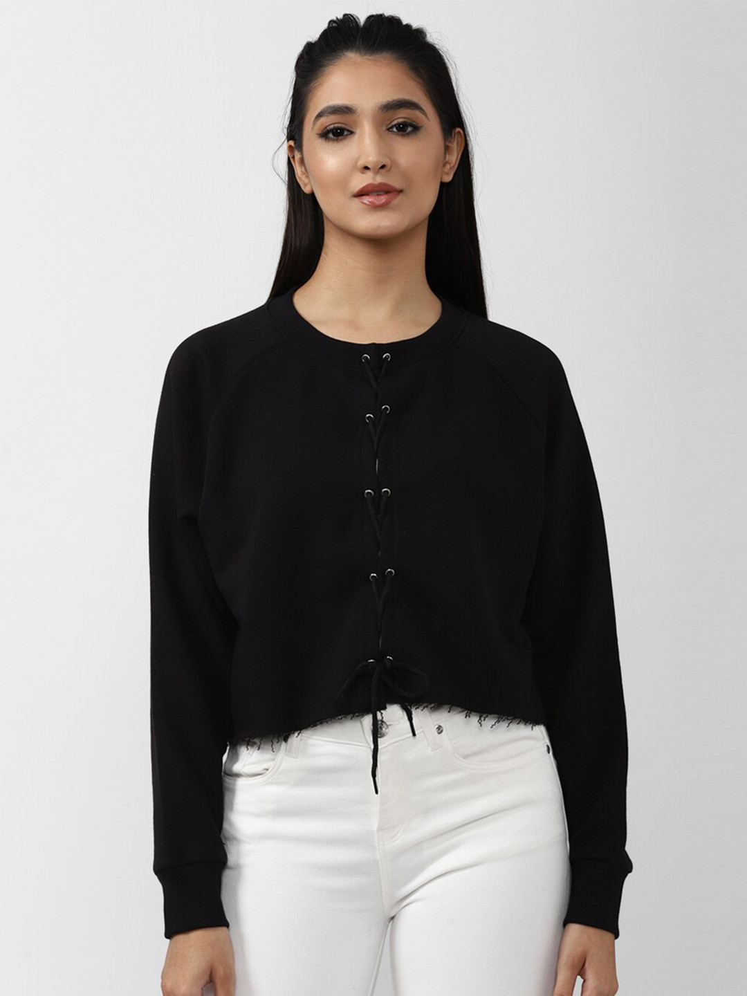 FOREVER 21 Black Active Crop Top