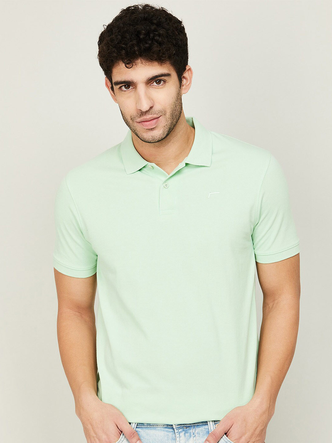 Fame Forever by Lifestyle Men Green Polo Collar T-shirt