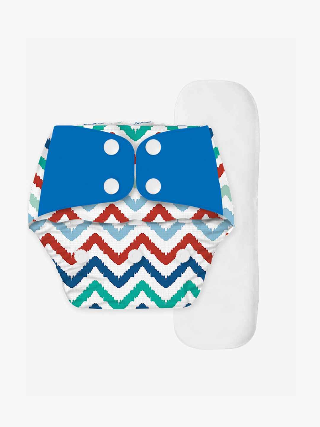 Snugkins Infants Cloth Diaper + 1 WetFree Organic Cotton Prefold Pad & 1 Booster Pad