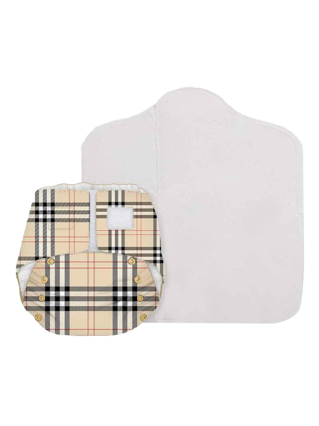 Snugkins Brown Bliss Cloth Diapers & Wet-Free Organic Cotton Pad & Booster Pad-Classy Kiss
