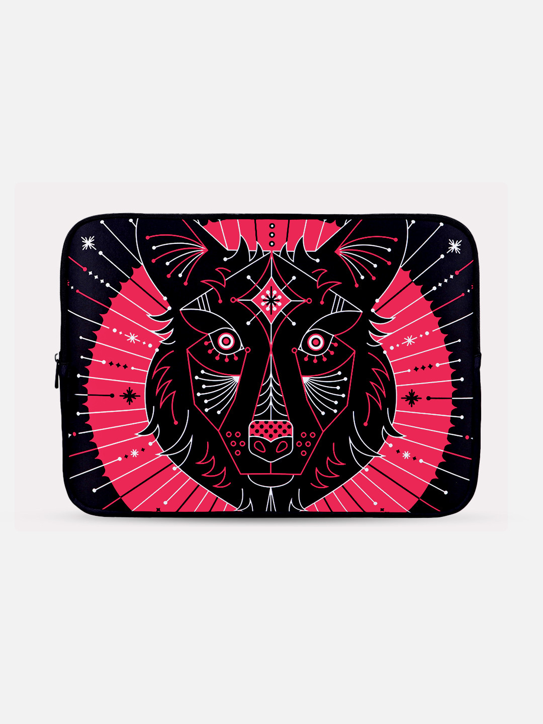 THREADCURRY Unisex Black & Pink Printed Laptop Sleeve
