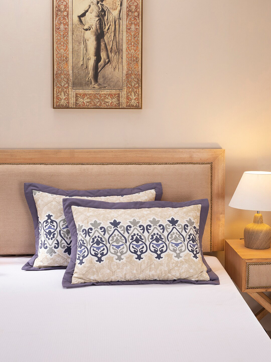 MASPAR Set Of 2 Printed 125 GSM Cotton Pillow Covers