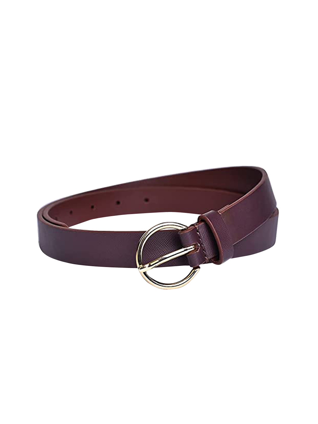 Belwaba Women Burgundy PU Belt