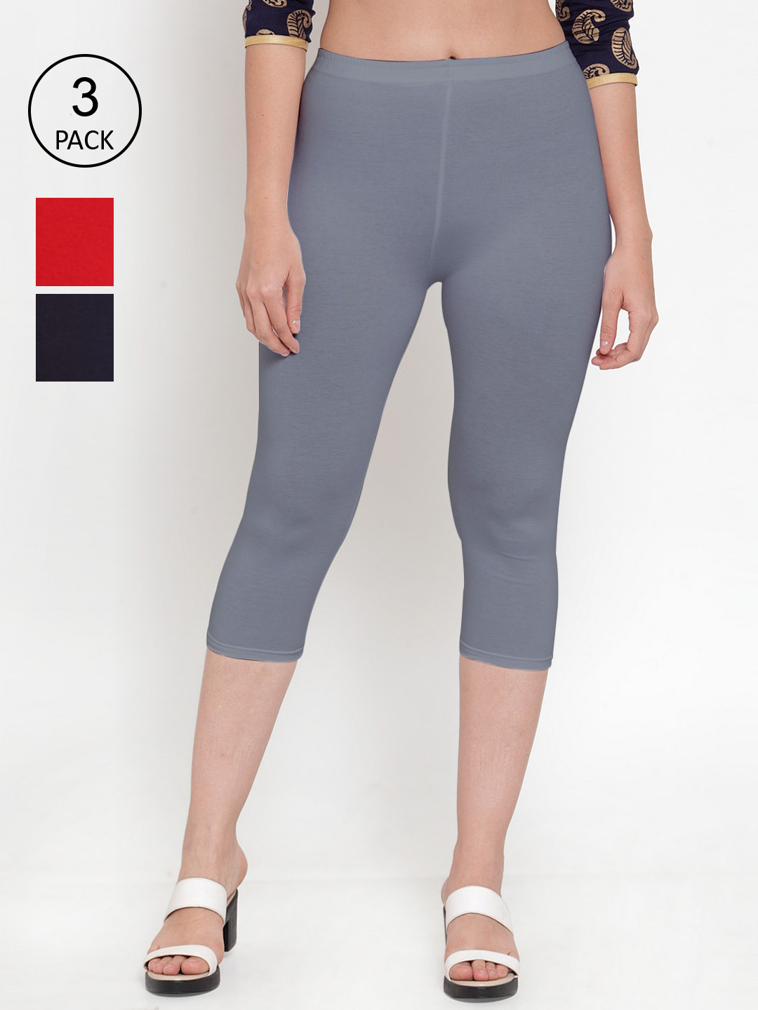 Jinfo Women Set Of 3 Super Capris