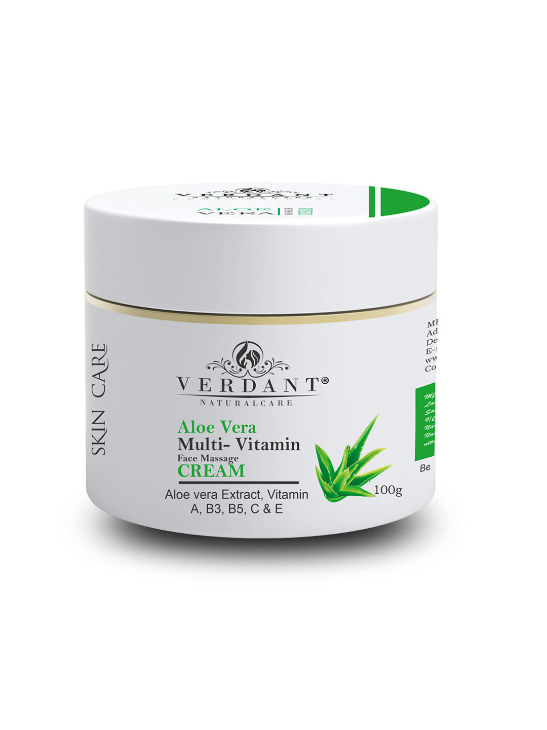 Verdant Natural Care Multi-Vitamin Aloe Vera Face Massage Cream - 100g