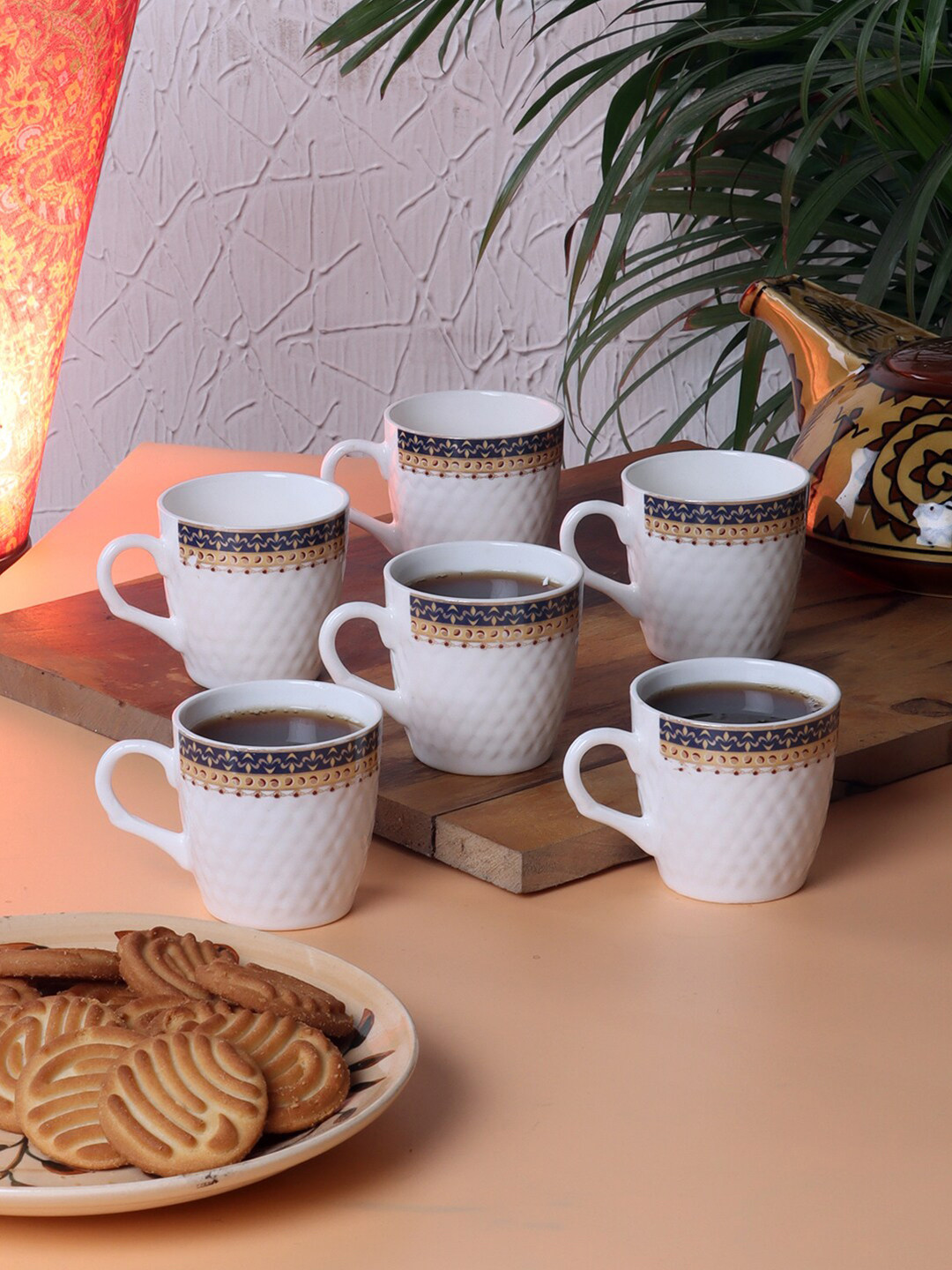 CDI White Bone China Handmade 6 Piece Cups-200ml
