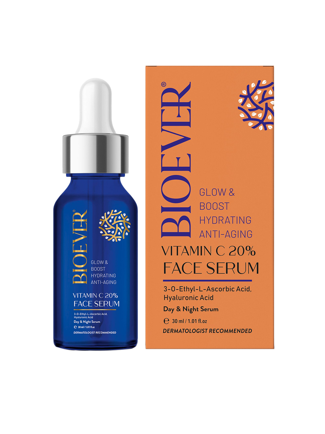 BIOEVER Vitamin C 20% Day & Night Face Serum with Hyaluronic Acid - 30 ml
