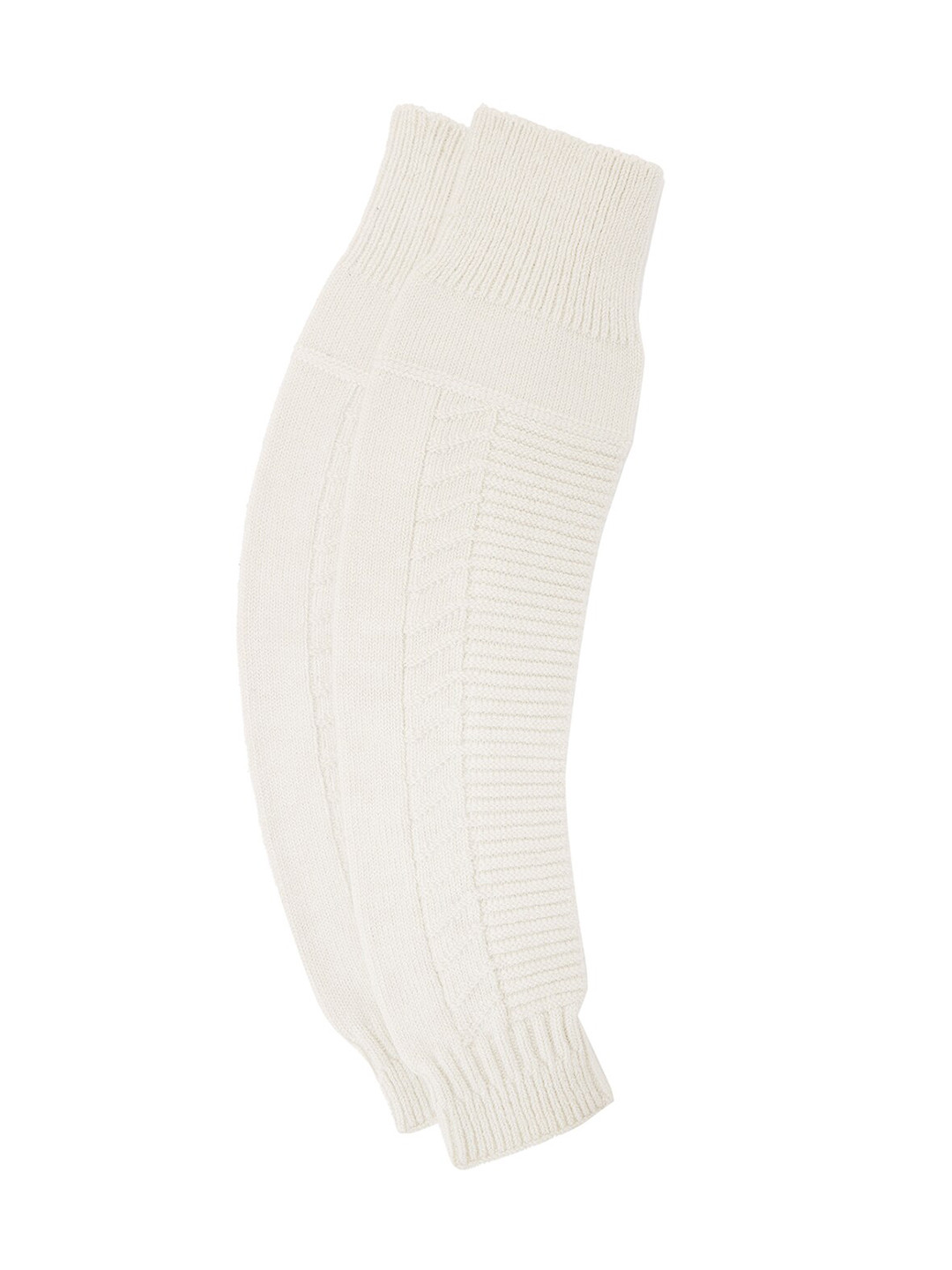 Bharatasya Women White Solid knitted Leg Warmer