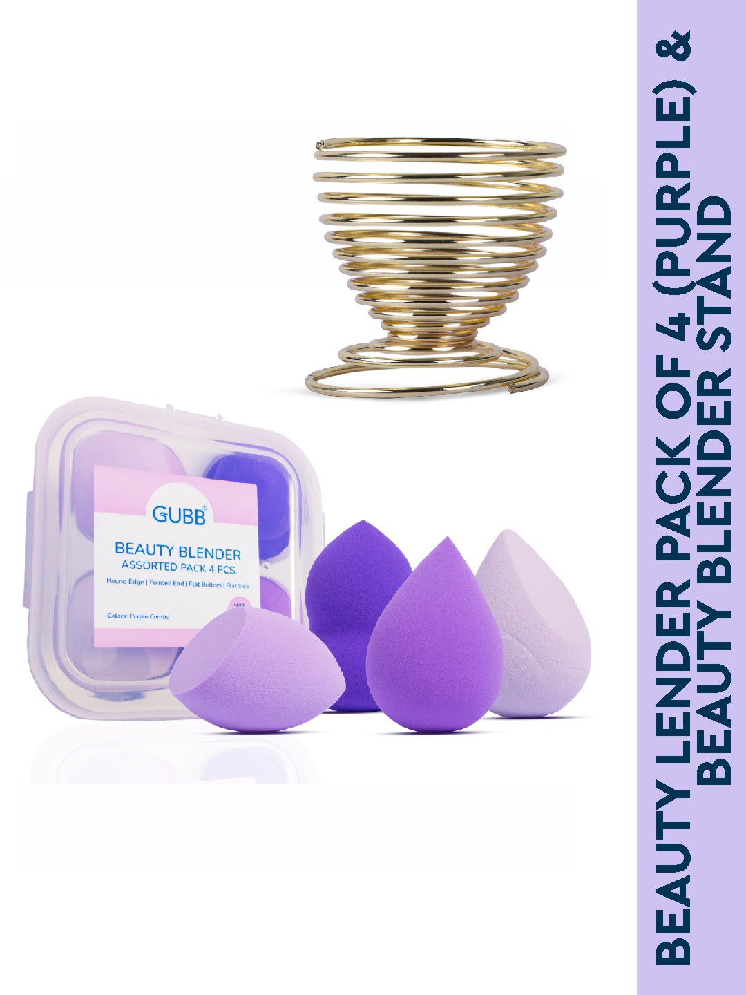 GUBB Set of 4 Beauty Blender & 1 Beauty Blender Stand