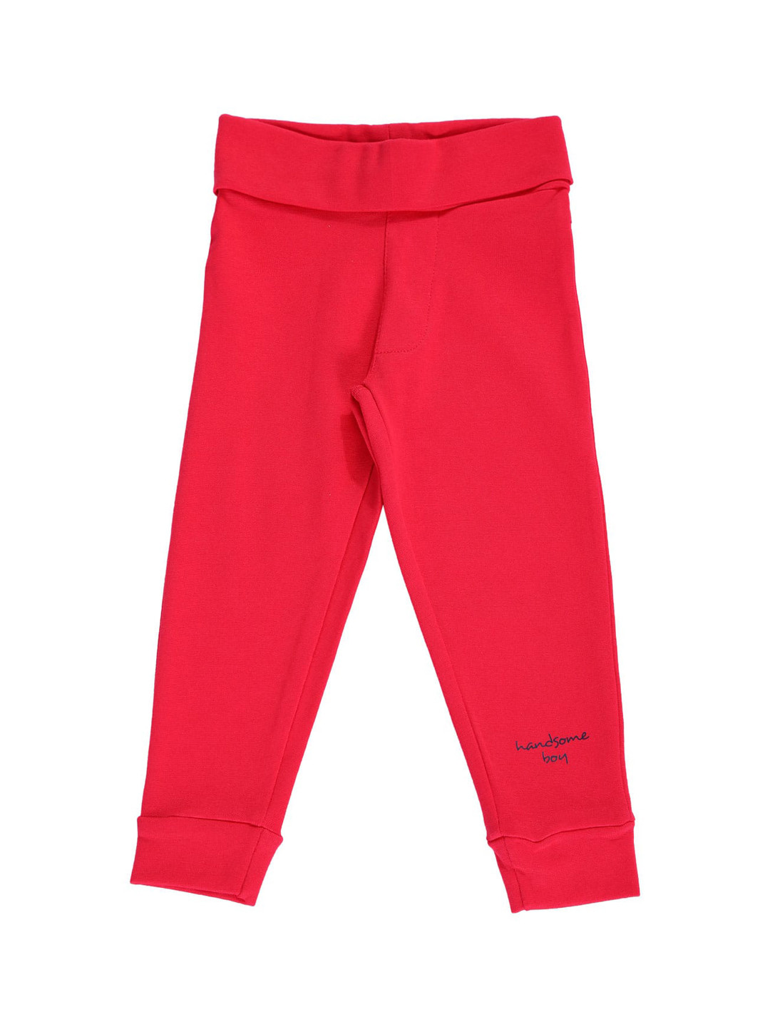 Bodycare Kids Boys Red Solid Cotton Joggers