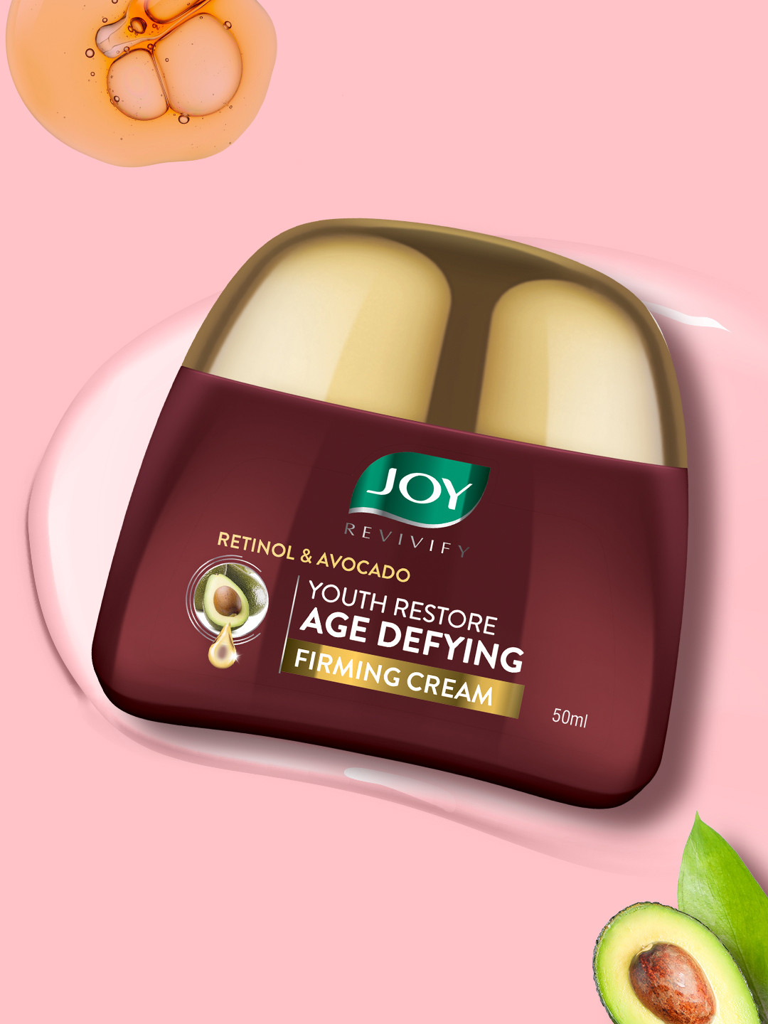JOY Retinol & Avocado Face Cream for Anti Ageing & Moisturization - 50ml