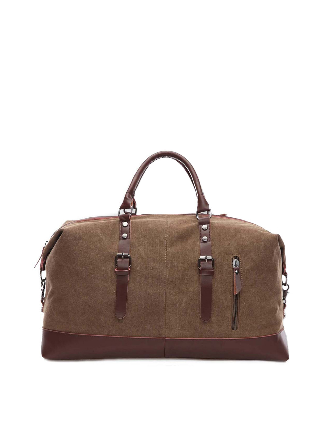 FUR JADEN Brown Solid Travel Duffel Bag