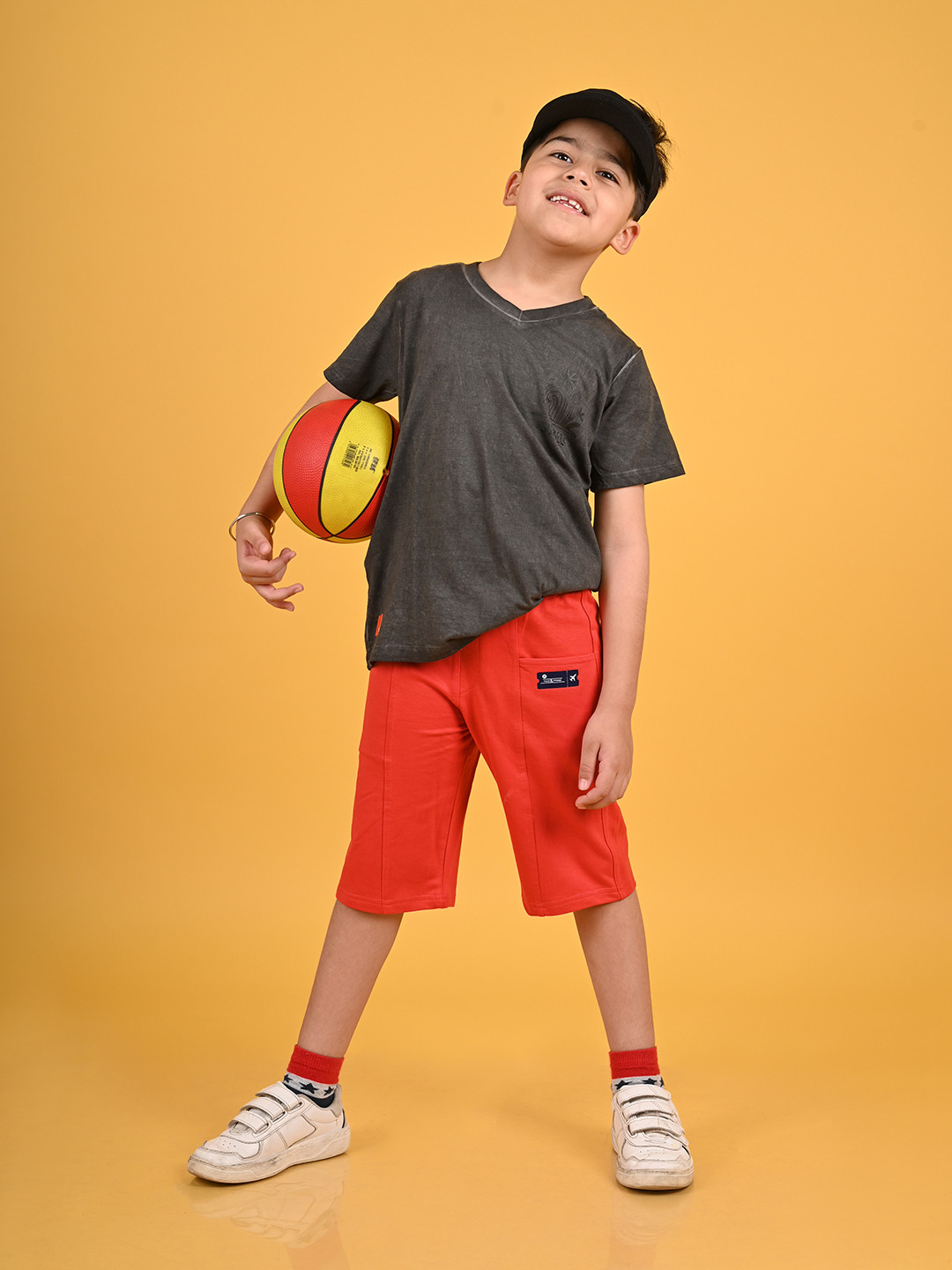 TALES & STORIES Boys Red Outdoor Shorts