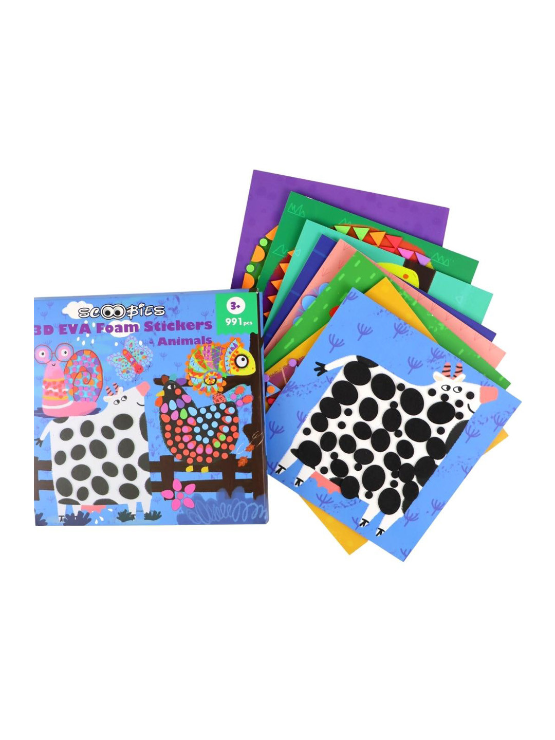 SCOOBIES Kids Multicolour 3D EVA Foam - Animals Stickers