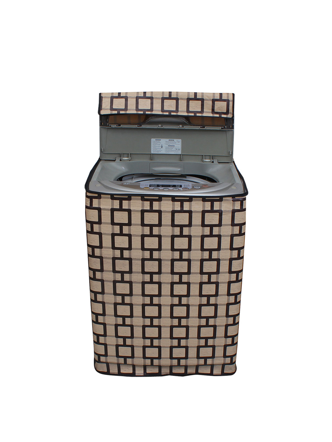 DREAM CARE Brown Printed Appliance cover