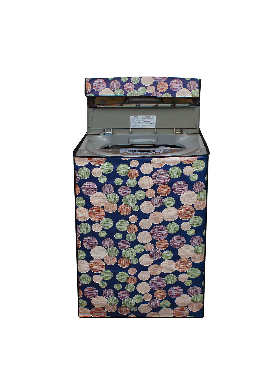 DREAM CARE Blue & Purple Printed Top Load Washing Machine Cover