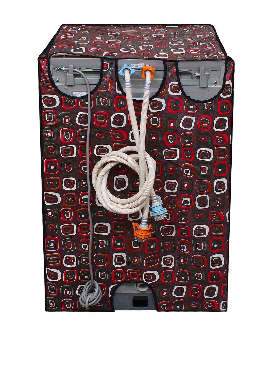 DREAM CARE Brown Printed Top Load Washing Machine Cover