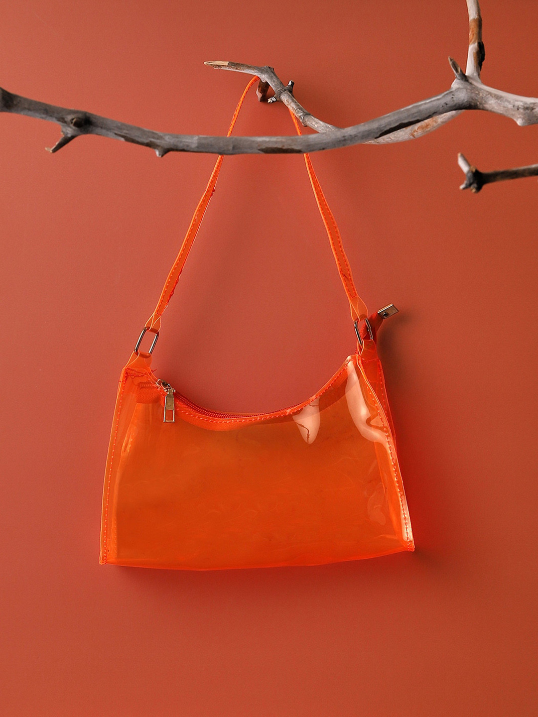HAUTE SAUCE  Orange PU Bucket Hobo Bag