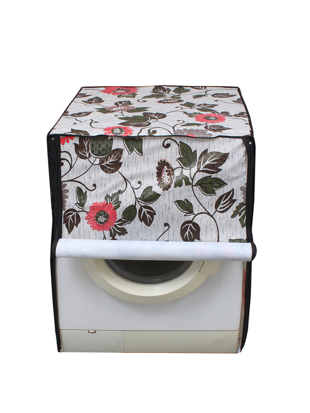 DREAM CARE White Printed Front Load Washing Machine Cover