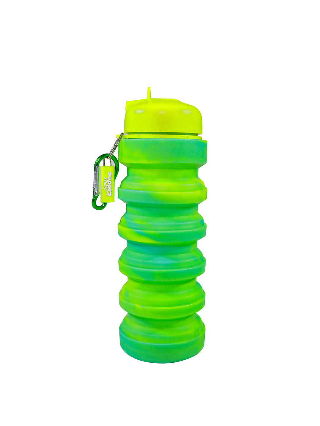 Smily Kiddos Green Colourblocked Plastic Collapsible Sipper - 550ml