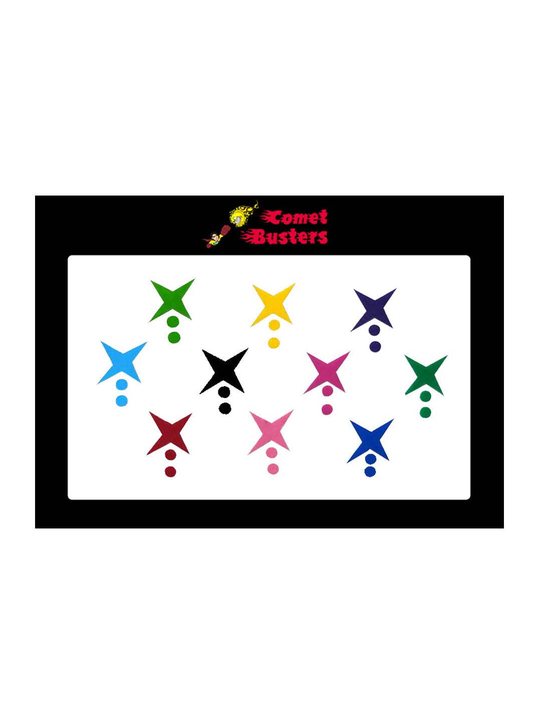 Comet Busters 10 Pcs Multicolored Star-Shaped Bindi