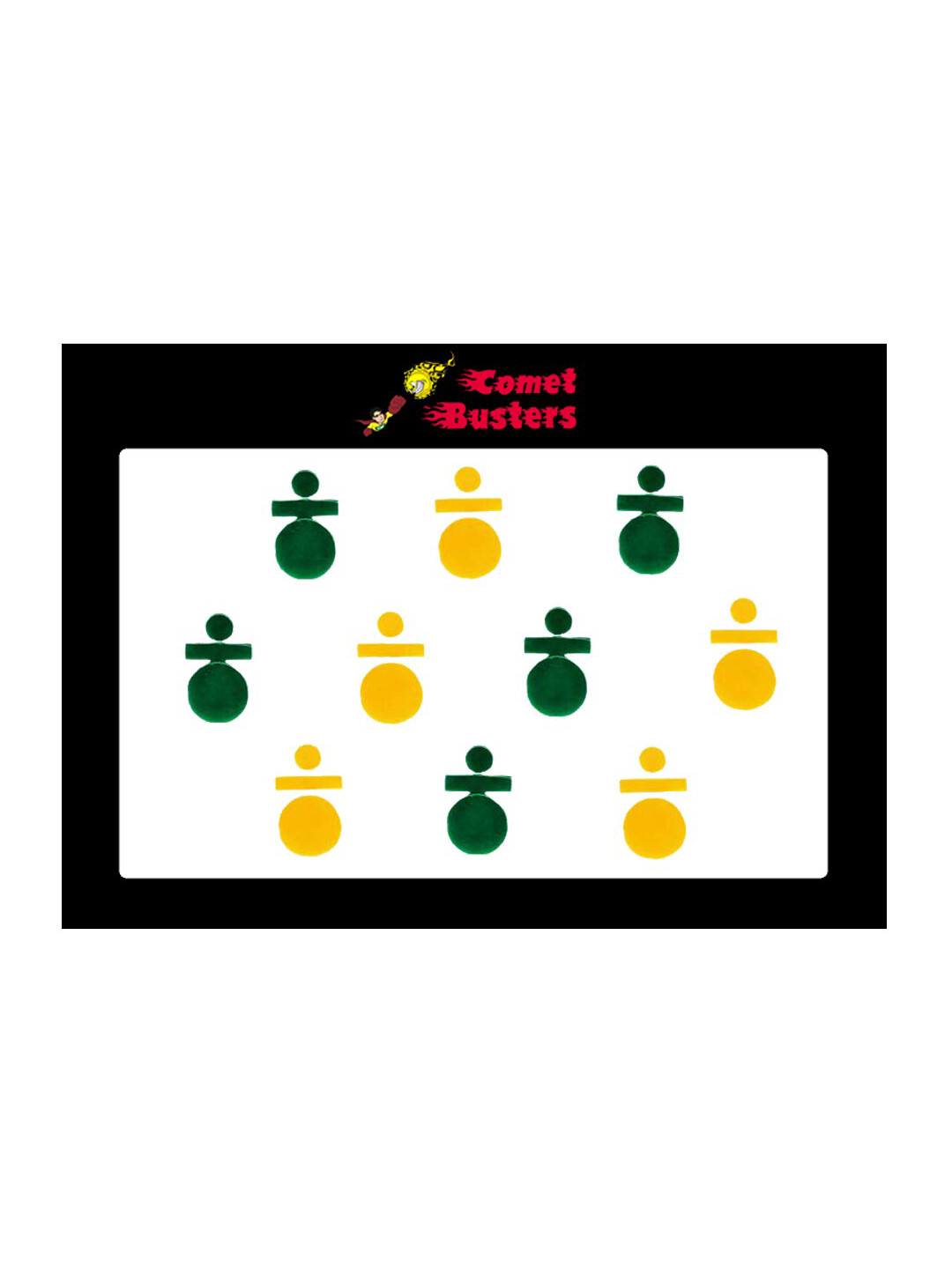 Comet Busters Yellow & Green Set Of 12 Bindi Sindoor