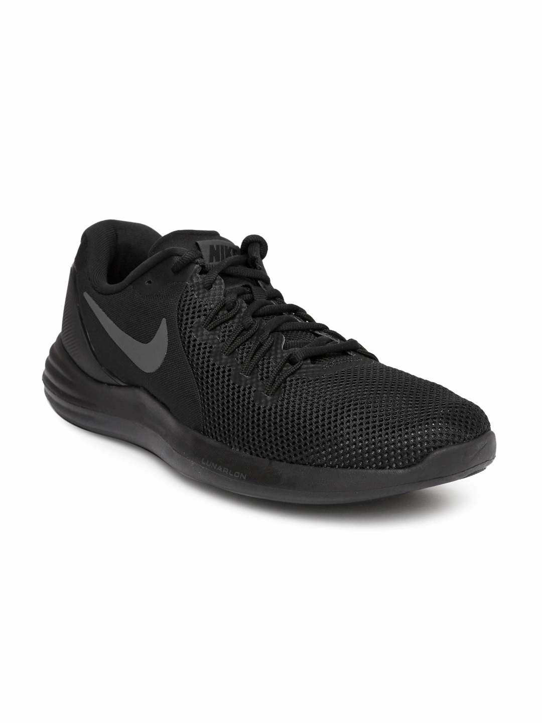 Nike lunar apparent black running shoes top
